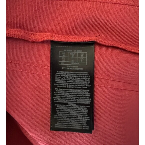 Guess Pink Stretch Knit Dress  Women's Size  M  Sleeveless Mini  Fit & Flare - Picture 7 of 8